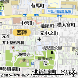 京都府京都市上京区元中之町485周辺の地図