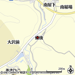 愛知県岡崎市桑原町備後周辺の地図