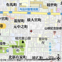 京都府京都市上京区元妙蓮寺町周辺の地図