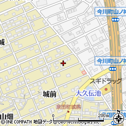 愛知県刈谷市泉田町城前42周辺の地図