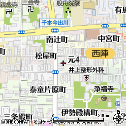 京都府京都市上京区元四丁目周辺の地図