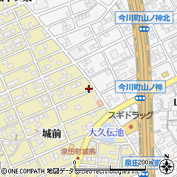 愛知県刈谷市泉田町城前38周辺の地図