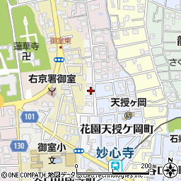 京都府京都市右京区花園円成寺町周辺の地図