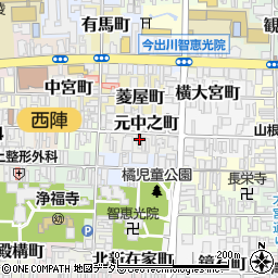 京都府京都市上京区元中之町500周辺の地図