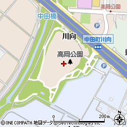 愛知県豊田市中田町川向周辺の地図