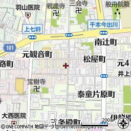 京都府京都市上京区大文字町250周辺の地図