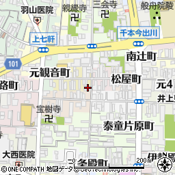 京都府京都市上京区大文字町250周辺の地図