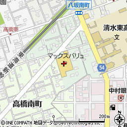 アフラックサービスショップ　マックスバリュ清水八坂店周辺の地図