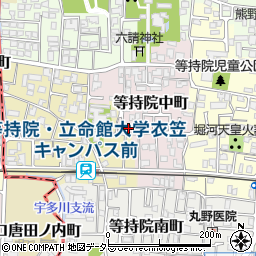 京都府京都市北区等持院中町30周辺の地図