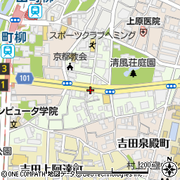 京都府京都市左京区田中関田町周辺の地図