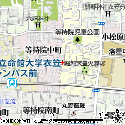 京都府京都市北区等持院中町34-27周辺の地図