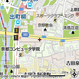 鍵修理の生活救急車　京都市左京区・受付センター周辺の地図