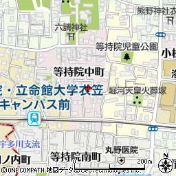京都府京都市北区等持院中町34-10周辺の地図