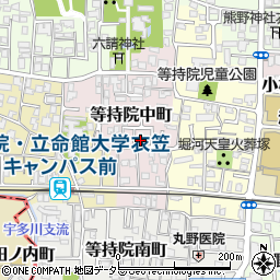 京都府京都市北区等持院中町34-8周辺の地図