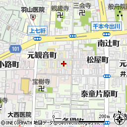 京都府京都市上京区大文字町255周辺の地図