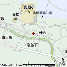 愛知県岡崎市奥殿町仲西2周辺の地図