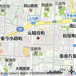 京都府京都市上京区大文字町266周辺の地図