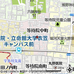 京都府京都市北区等持院中町32-4周辺の地図