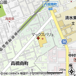 静岡県静岡市清水区八坂南町周辺の地図