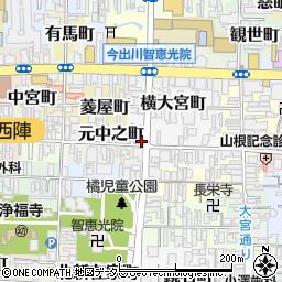 京都府京都市上京区元中之町516-2周辺の地図