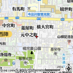 京都府京都市上京区元中之町516周辺の地図