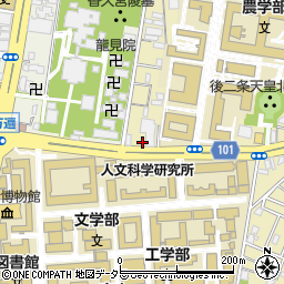 京都府京都市左京区北白川追分町88周辺の地図