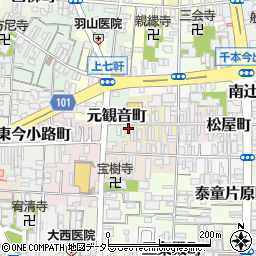 京都府京都市上京区大文字町266-1周辺の地図