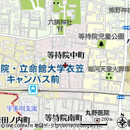 京都府京都市北区等持院中町34-14周辺の地図