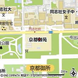 京都府京都市上京区京都御苑周辺の地図