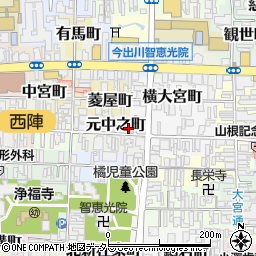 京都府京都市上京区元中之町509周辺の地図