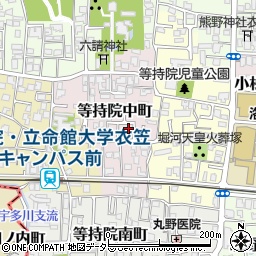 京都府京都市北区等持院中町34-4周辺の地図