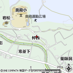 愛知県岡崎市奥殿町仲西56周辺の地図