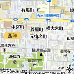 京都府京都市上京区元中之町501周辺の地図