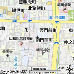 京都府京都市上京区竪門前町周辺の地図