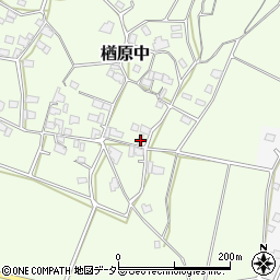 岡山県美作市楢原中517周辺の地図