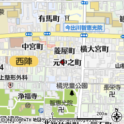京都府京都市上京区元中之町498周辺の地図