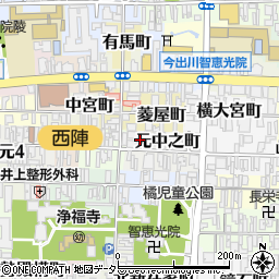 京都府京都市上京区元中之町490周辺の地図