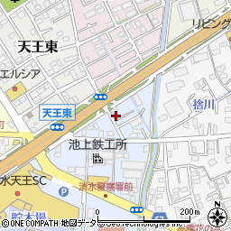 静岡県静岡市清水区天王南6-22周辺の地図