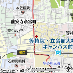 京都府京都市北区等持院西町周辺の地図