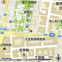 京都府京都市左京区北白川追分町89周辺の地図
