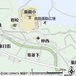 愛知県岡崎市奥殿町仲西周辺の地図