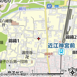 滋賀県大津市錦織周辺の地図