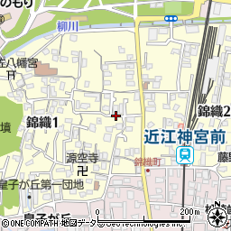 滋賀県大津市錦織周辺の地図
