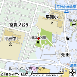 稲葉公園トイレ周辺の地図