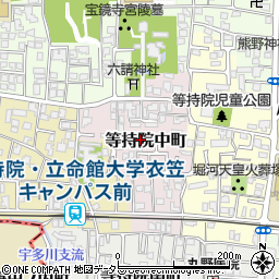 京都府京都市北区等持院中町18-8周辺の地図
