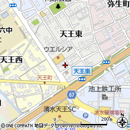 静岡県静岡市清水区天王東6-1周辺の地図