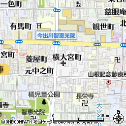 京都府京都市上京区横大宮町周辺の地図