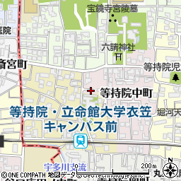 京都府京都市北区等持院中町周辺の地図