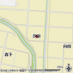 愛知県大府市北崎町汐田周辺の地図