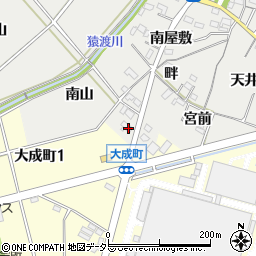 愛知県豊田市西田町南山周辺の地図